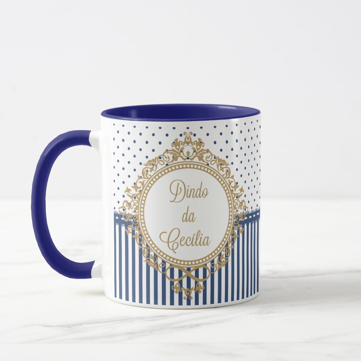 Kit 2 Canecas Batismo Dindo e Dinda Presente Personalizado Com Nome