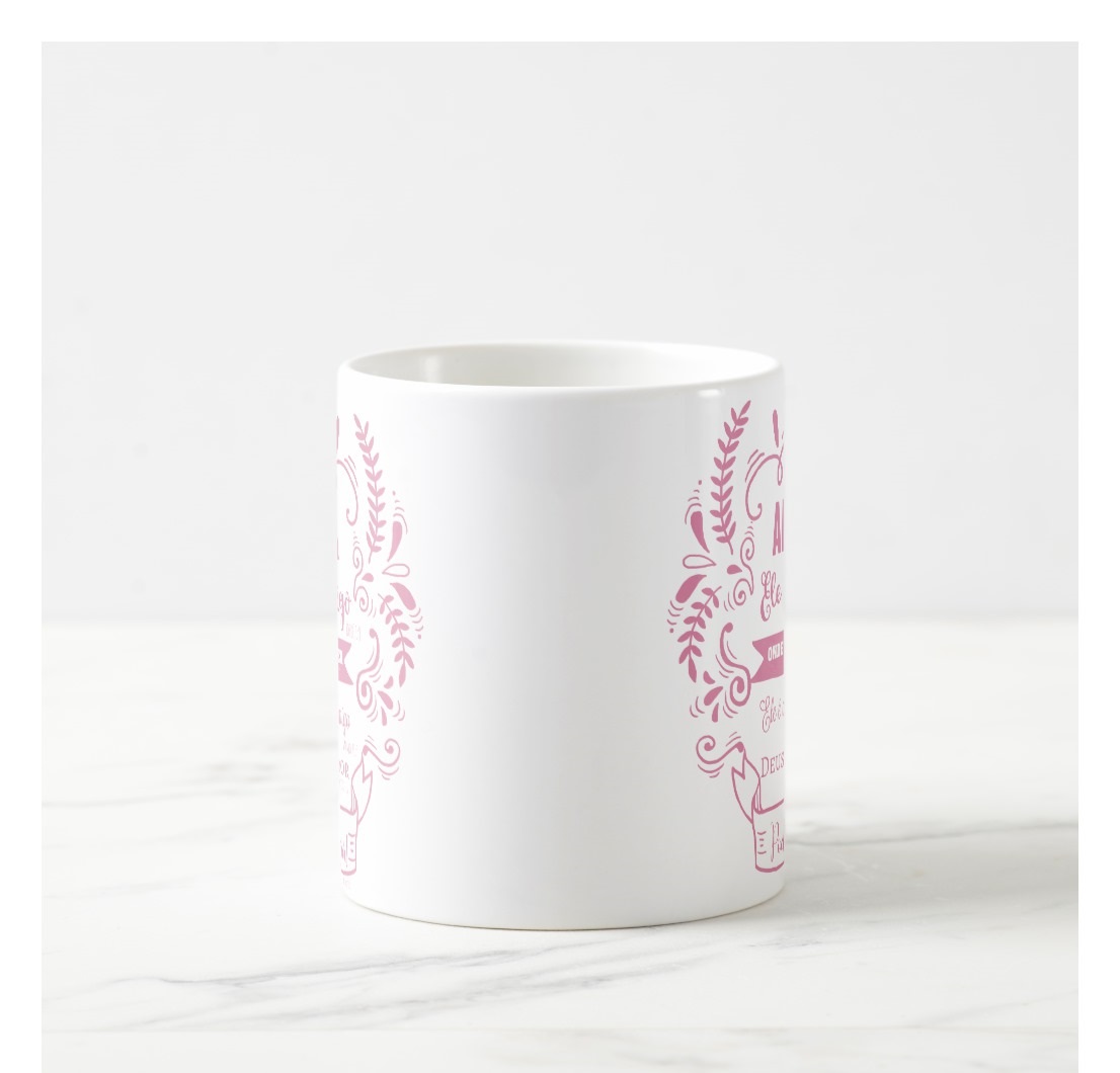 Caneca Porcelana Branca 325ml Dia Mulheres Evangélica Presente Branco