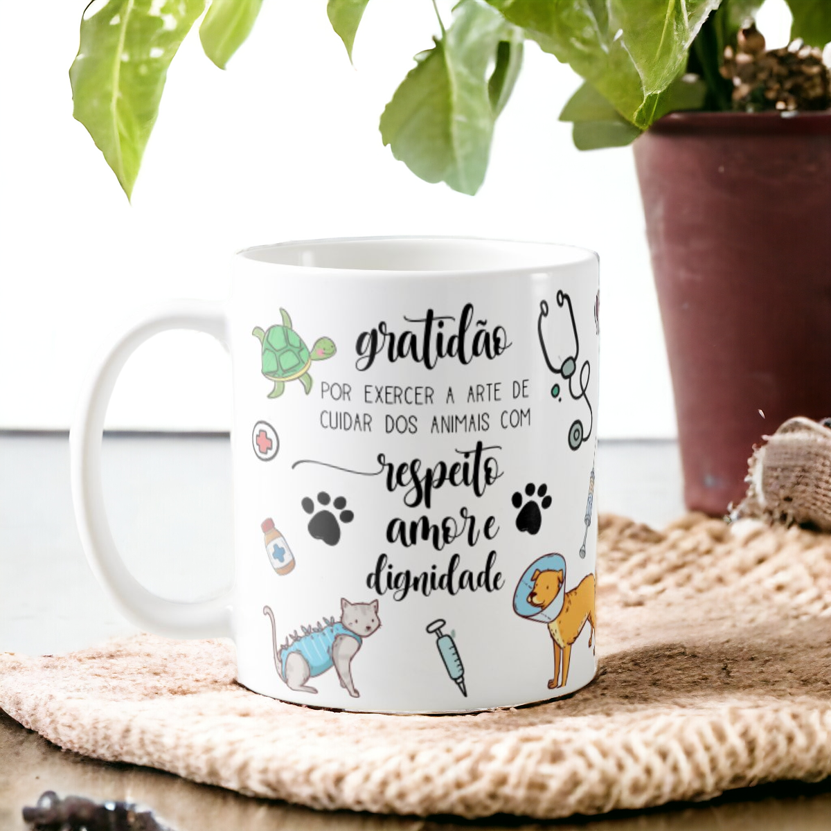 Caneca Personalizada Presente Medicina para Veterinária Pet - Profissões (Medicina Veterinária)