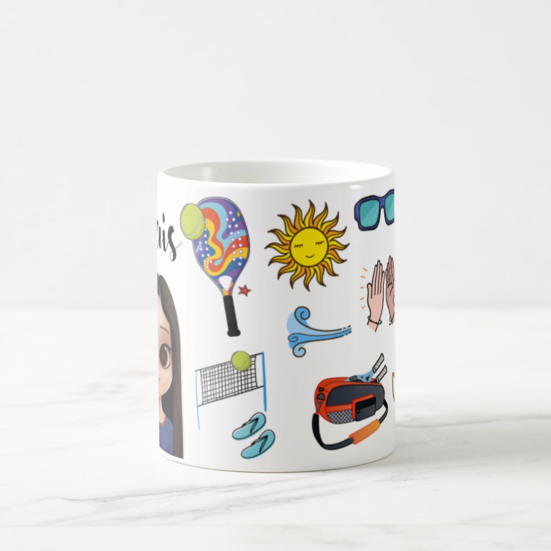 Caneca Mágica Beach Tennis Presente Criativo para Tenista