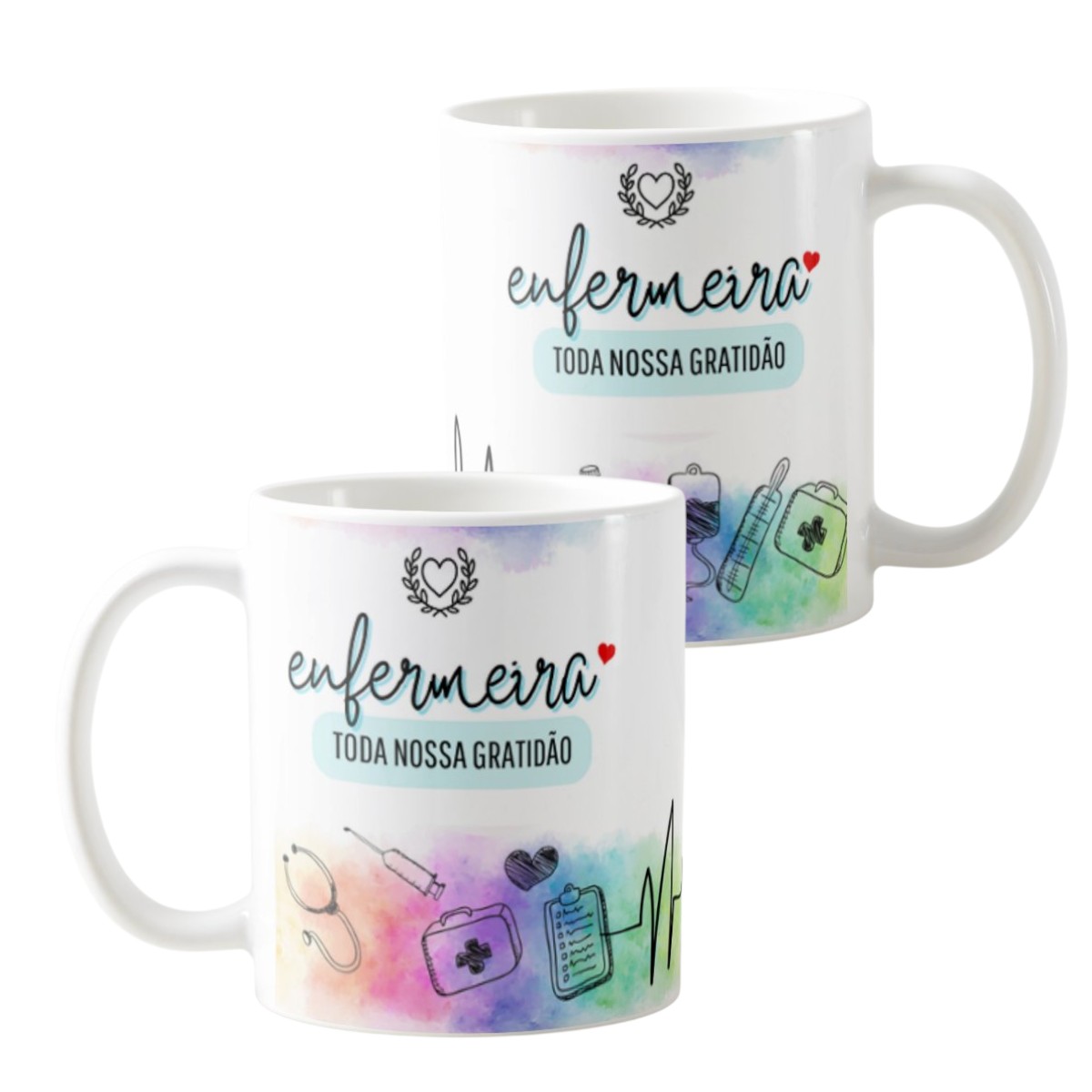 Caneca Personalizada Enfermagem Presente Gratidão Enfermeira