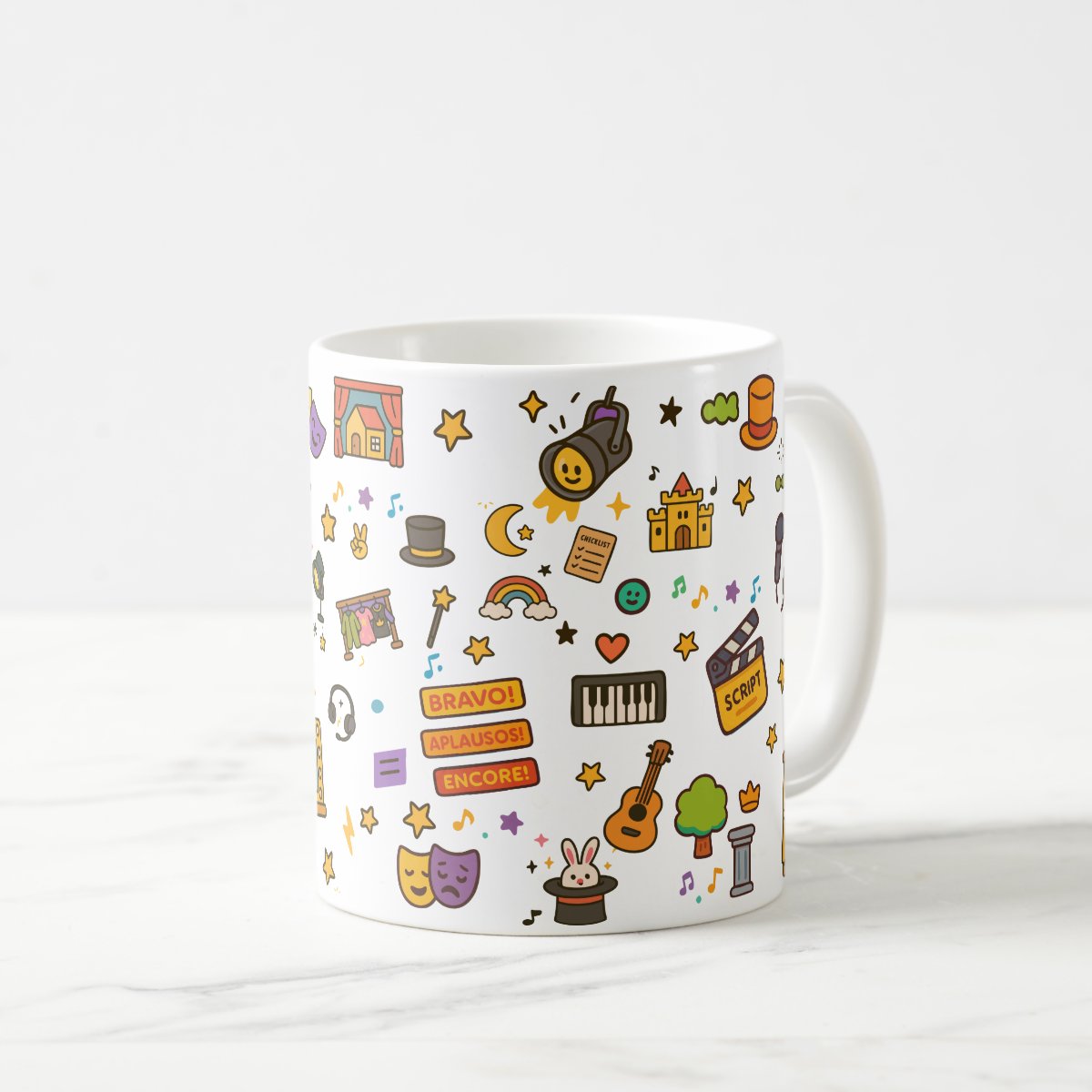 Caneca Infantil Personalizada Com Nome - Polimero Resistente Teatro infantil