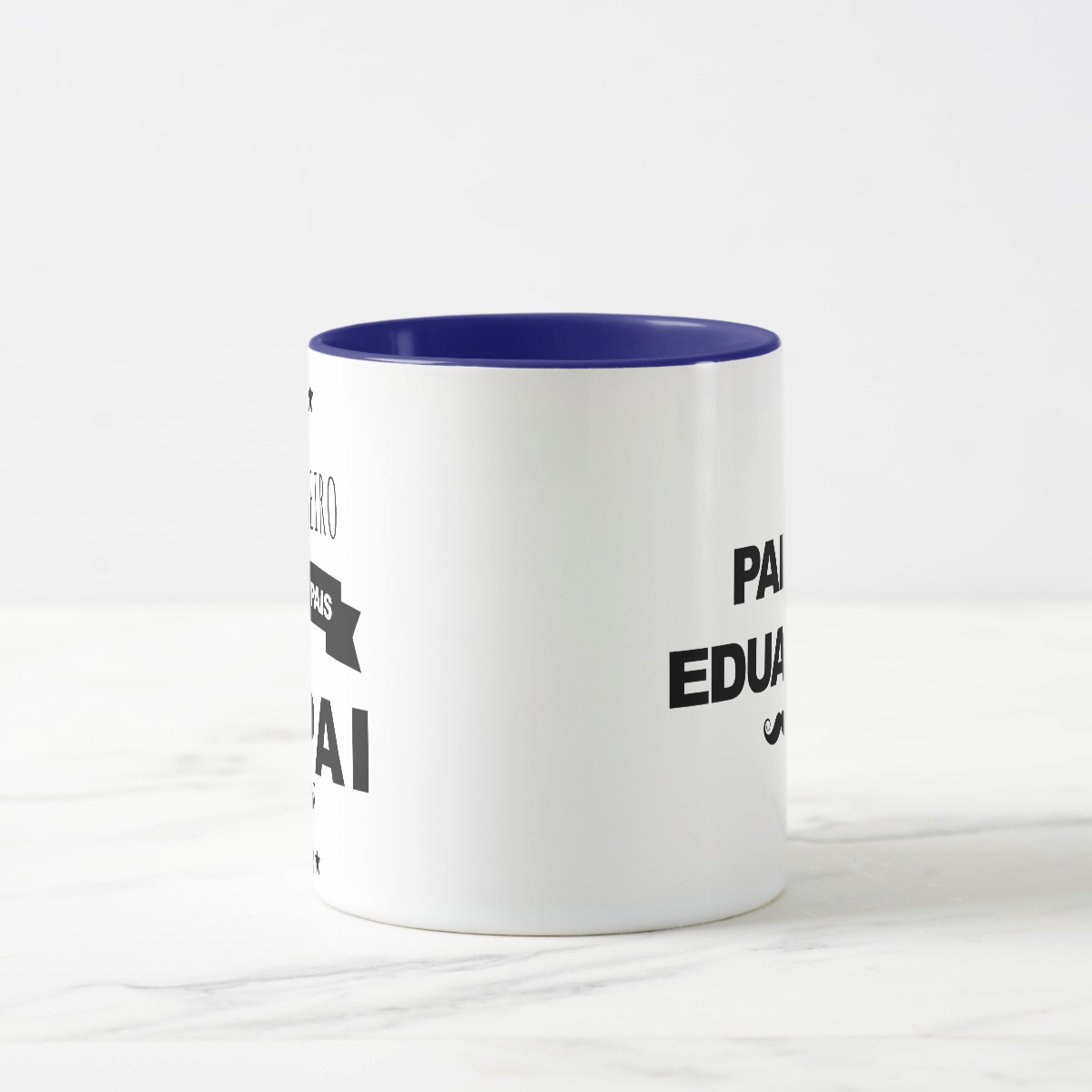 Caneca Meu Primeiro Dia Dos Pais Como Papai - Azul