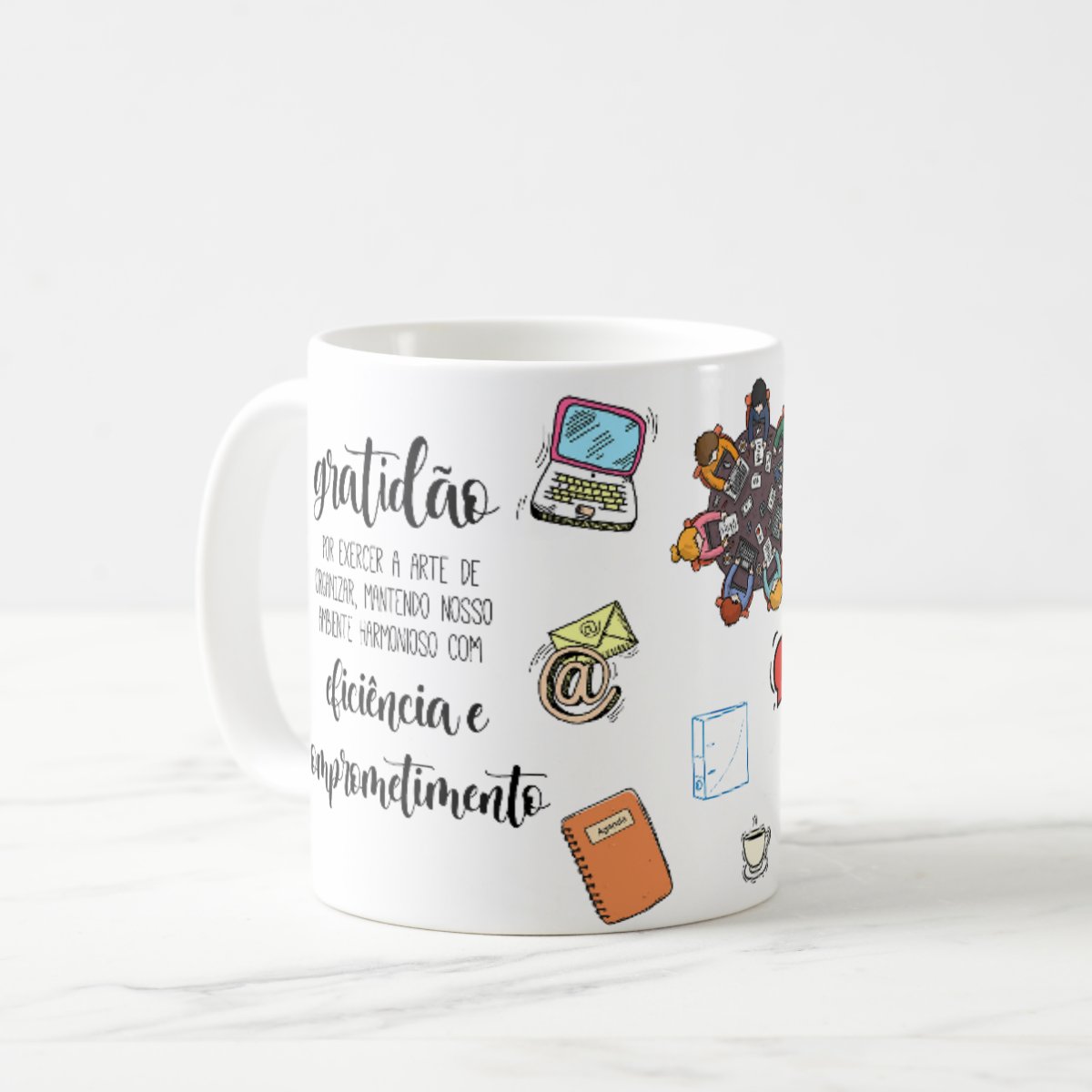 Caneca Profissão Escritório Presente Criativo de Secretária