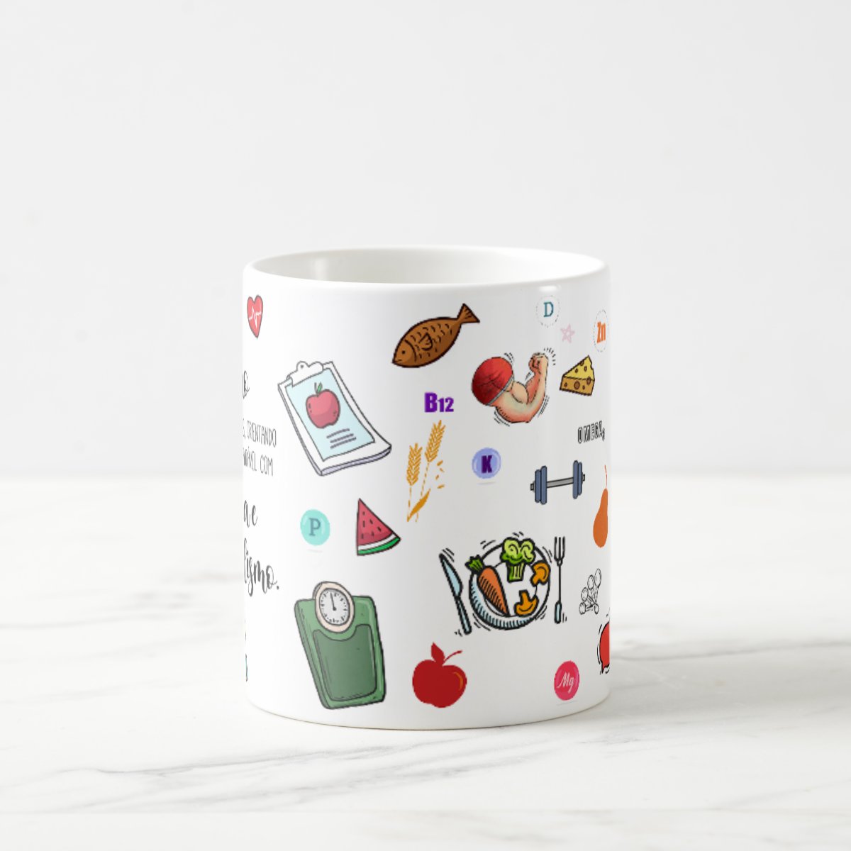 Caneca Profissão Nutricionista Presente Criativo Saudável