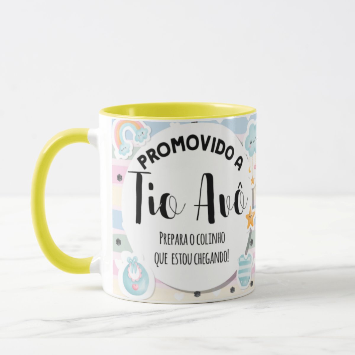 Caneca Personalizada Anúncio De Gravidez Gestação Tio Avô
