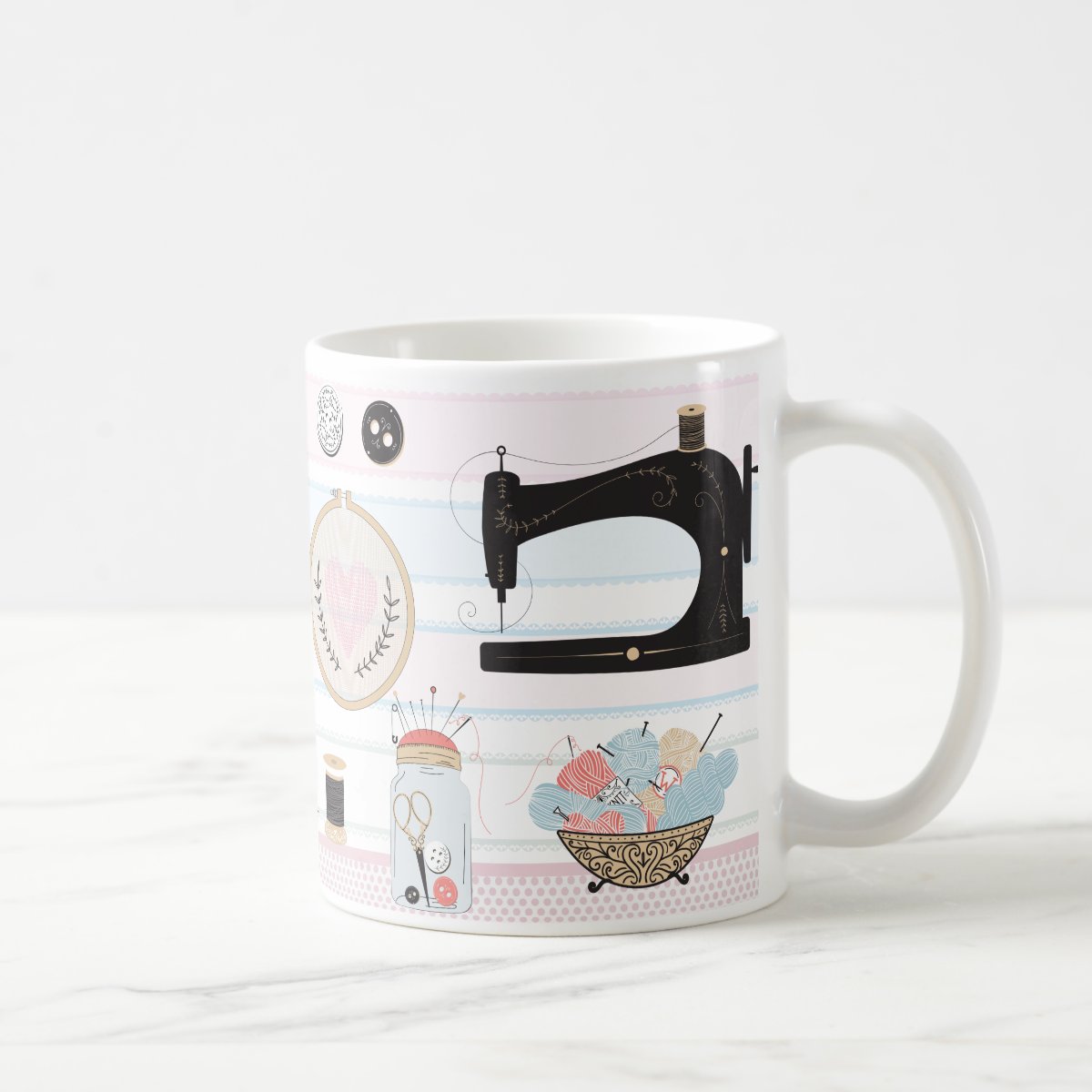 Caneca Personalizada Artesã Costura Tudo É Feito com Amor