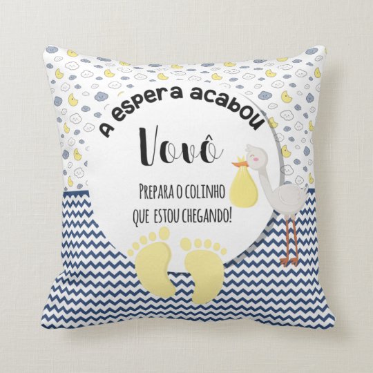 Conjunto 2 Almofadas Decorativa Revelação Gravidez Avô e Avó