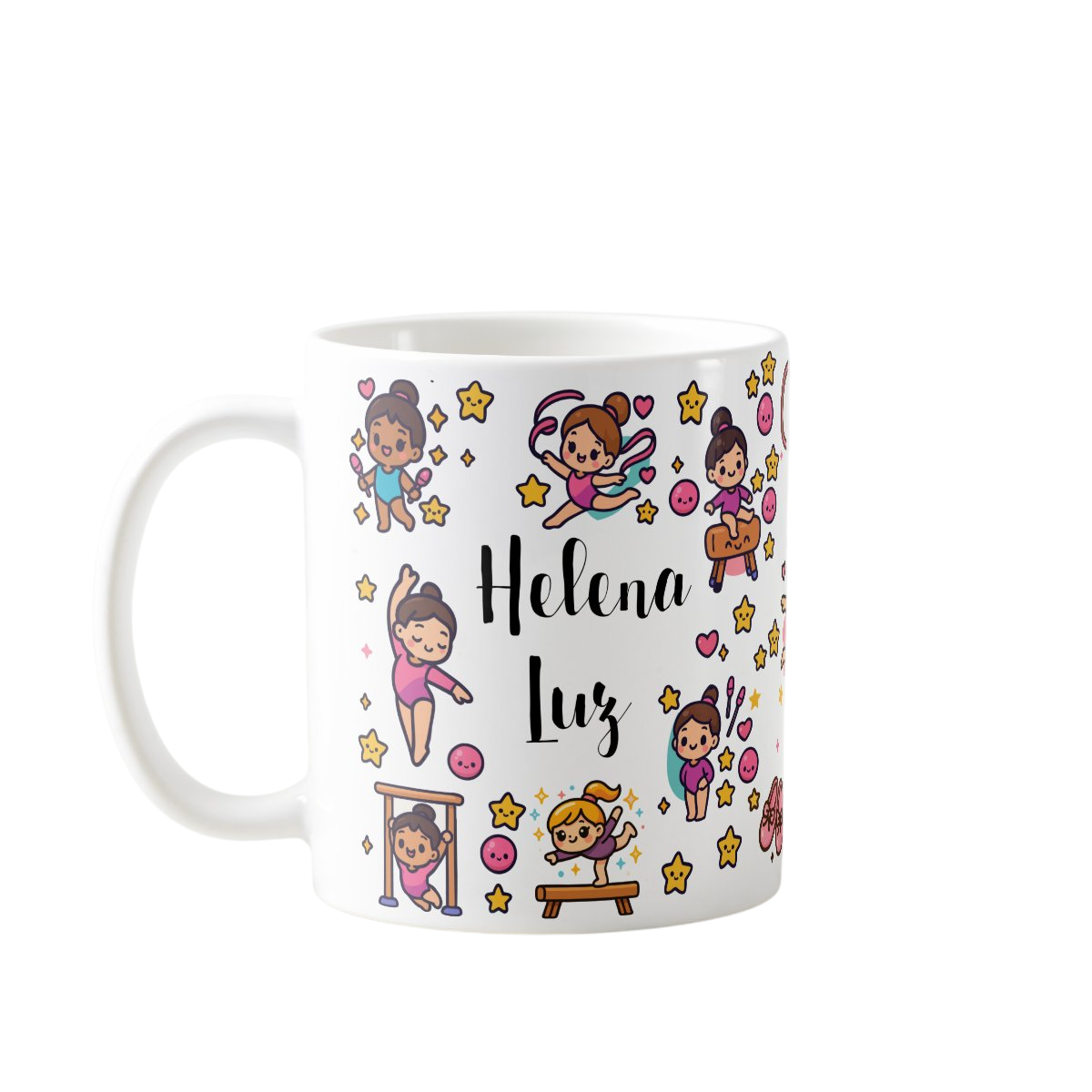 caneca infantil feminina ginastica olimpica polimero
