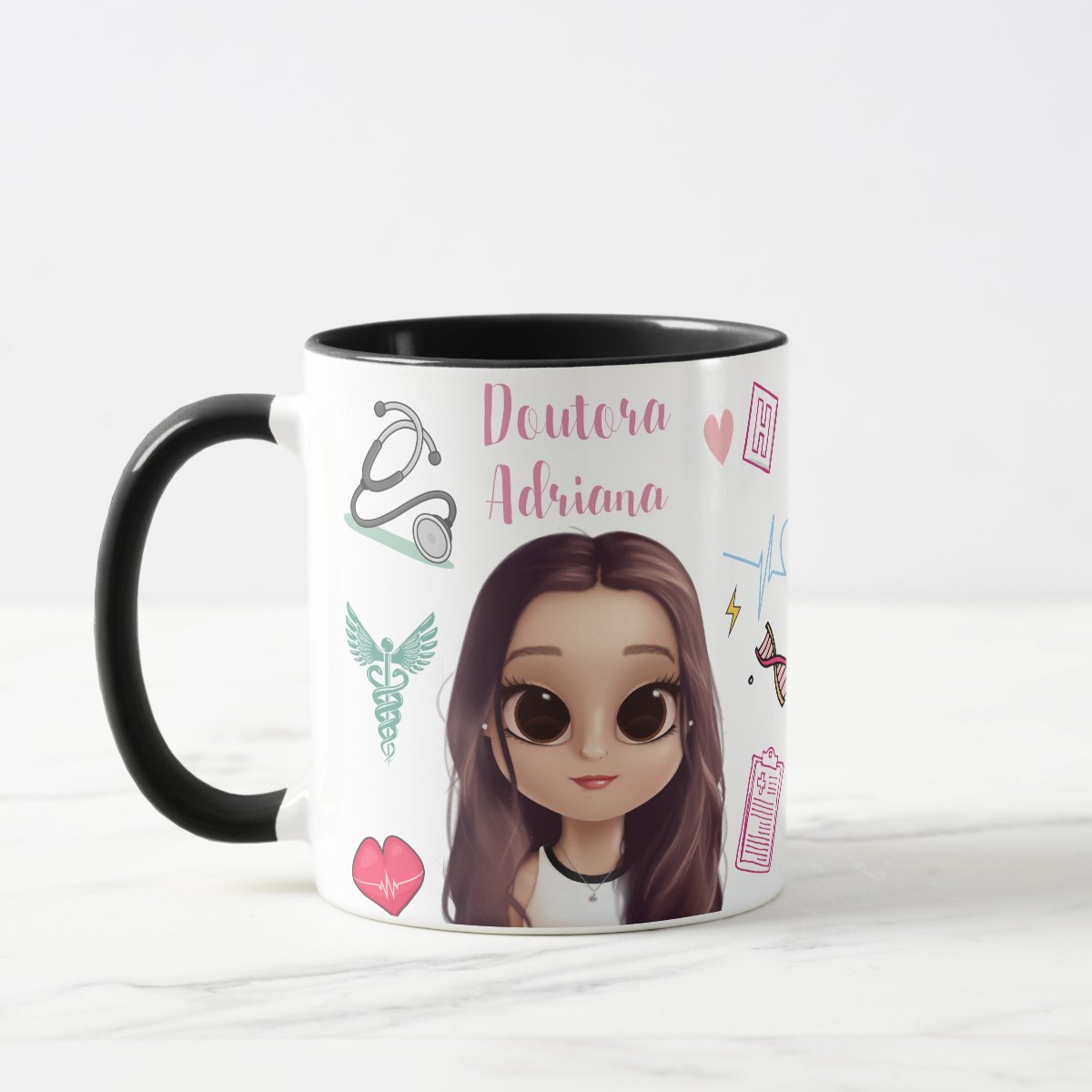 Caneca Presente Criativo Médica Obstetra Profissão Medicina - Profissões (Médico(a))