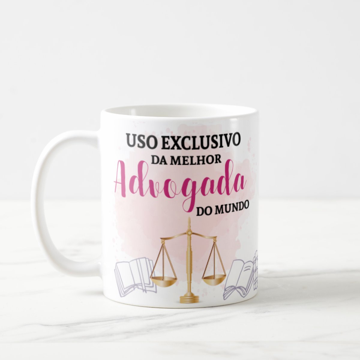 Caneca Personalizada Melhor Advogada do Mundo - Profissões (Advogado(a))
