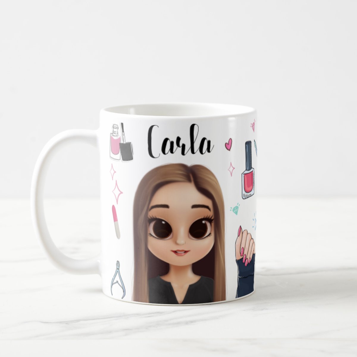 Caneca Personalizada para Manicure Presente Nails designer  - Outros (designer)