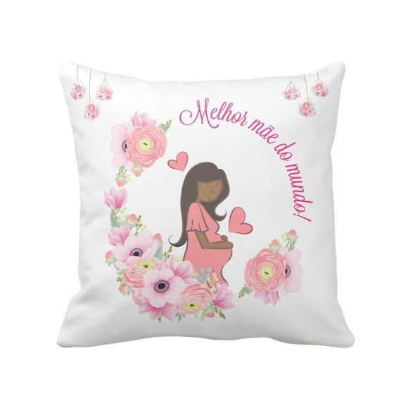 Almofada Personalizada para Melhor Mãe do Mundo Dia das Mães - Família (Mãe)