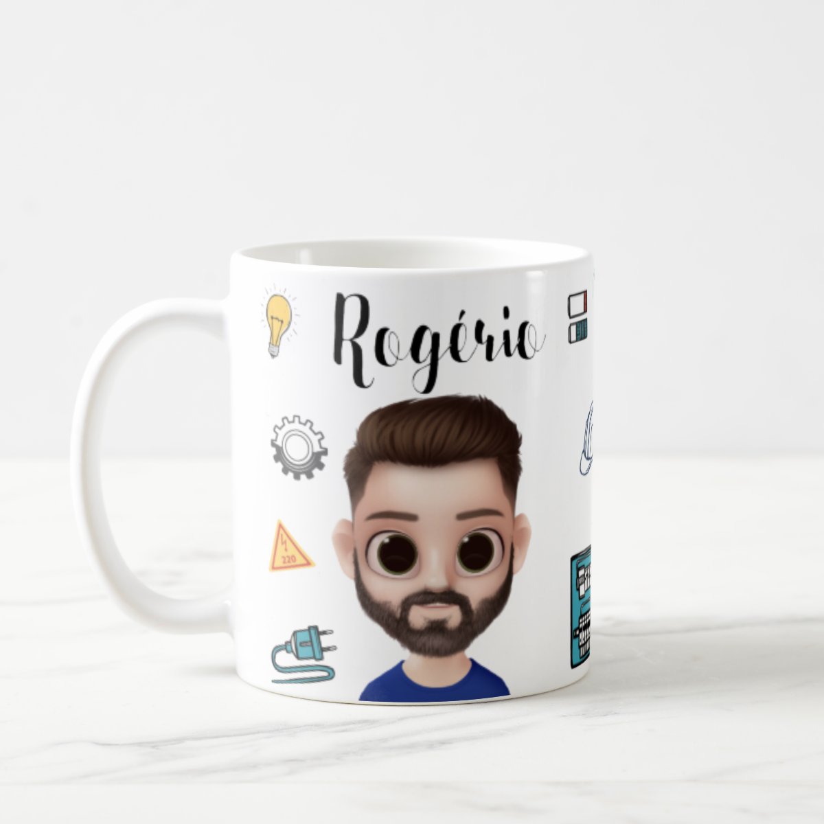 Caneca Elétrica Profissão Presente Criativo para Eletricista - Profissões (Eletricista)