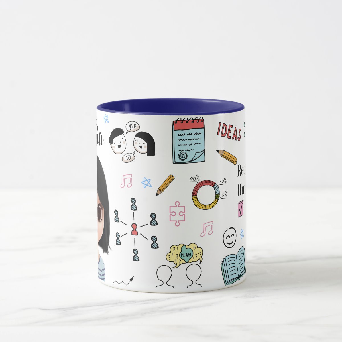 Caneca Personalizada Recursos Humanos Profissão RH com Avatar