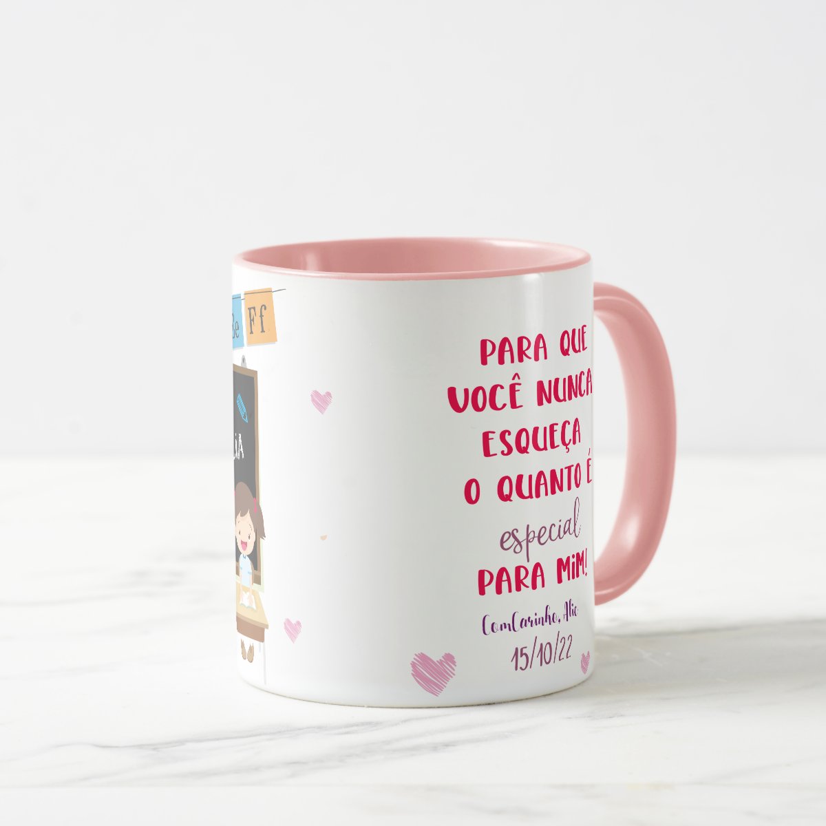 Caneca Personalizada Professora com agradecimento Aluna