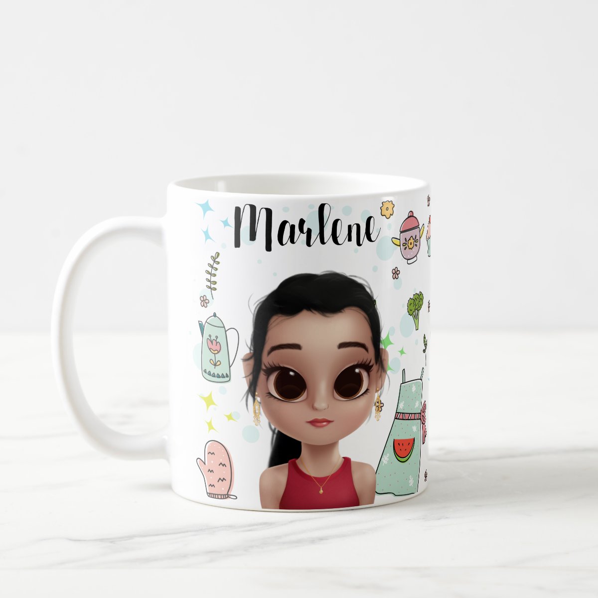 Caneca Personalizada Dona de Casa com Avatar - Dia das Mães - Família (Mãe)