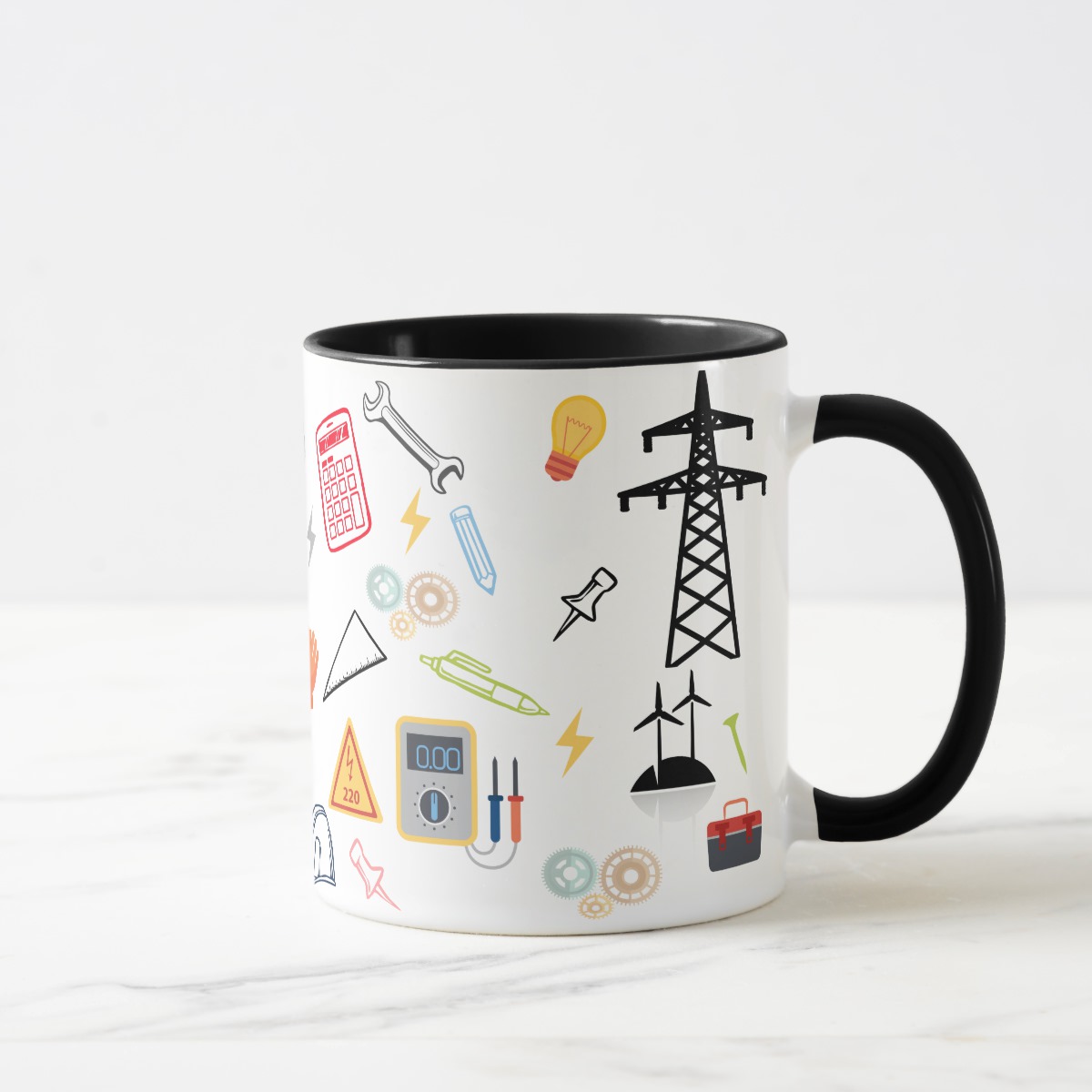 Caneca Personalizada Profissão Engenheiro Elétrico com Nome