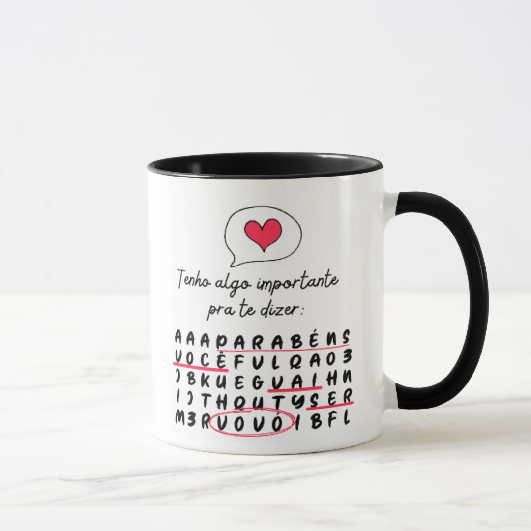 Caneca Presente Revelação de Gravidez Criativa para Vovó