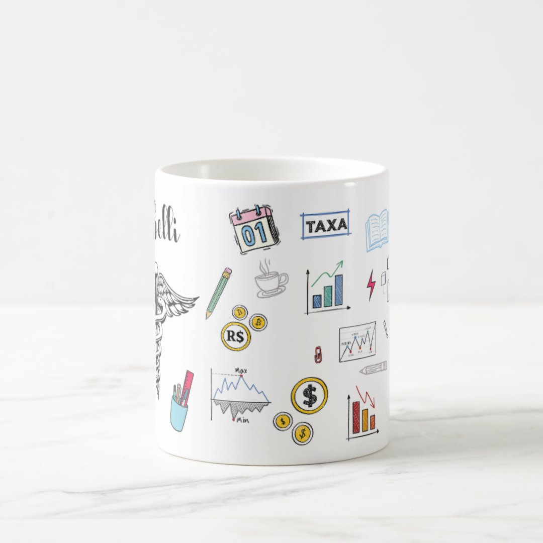 Caneca Mágica Divertida Criativa para Contadores com Nome