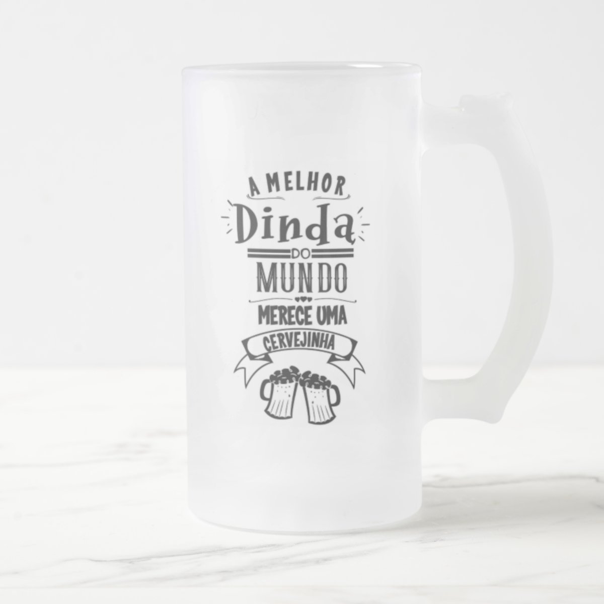 Copo Personalizado Cerveja Presente Melhor Madrinha Dinda - Batizado (Madrinha)
