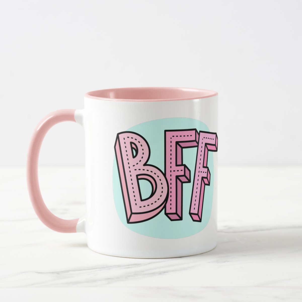 Caneca Best Friend Pronta Entrega Presente Amiga Melhor Amiga Rosa 325ml com Caixinha - Outros (Best Friend)