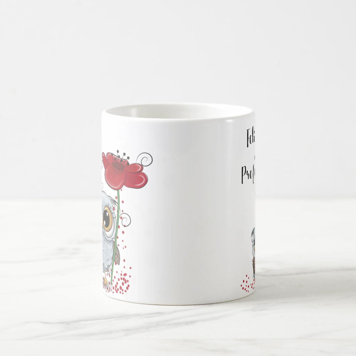 Caneca Personalizada Presente Dia dos Professores Coruja