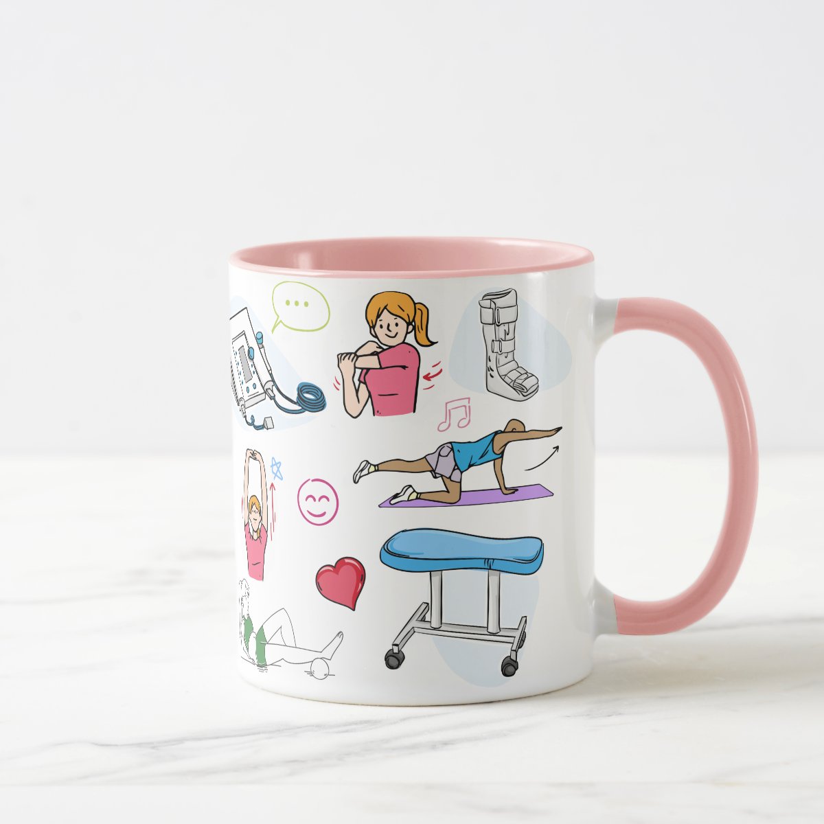 Caneca Fisioterapia Profissão Fisioterapeuta com Avatar