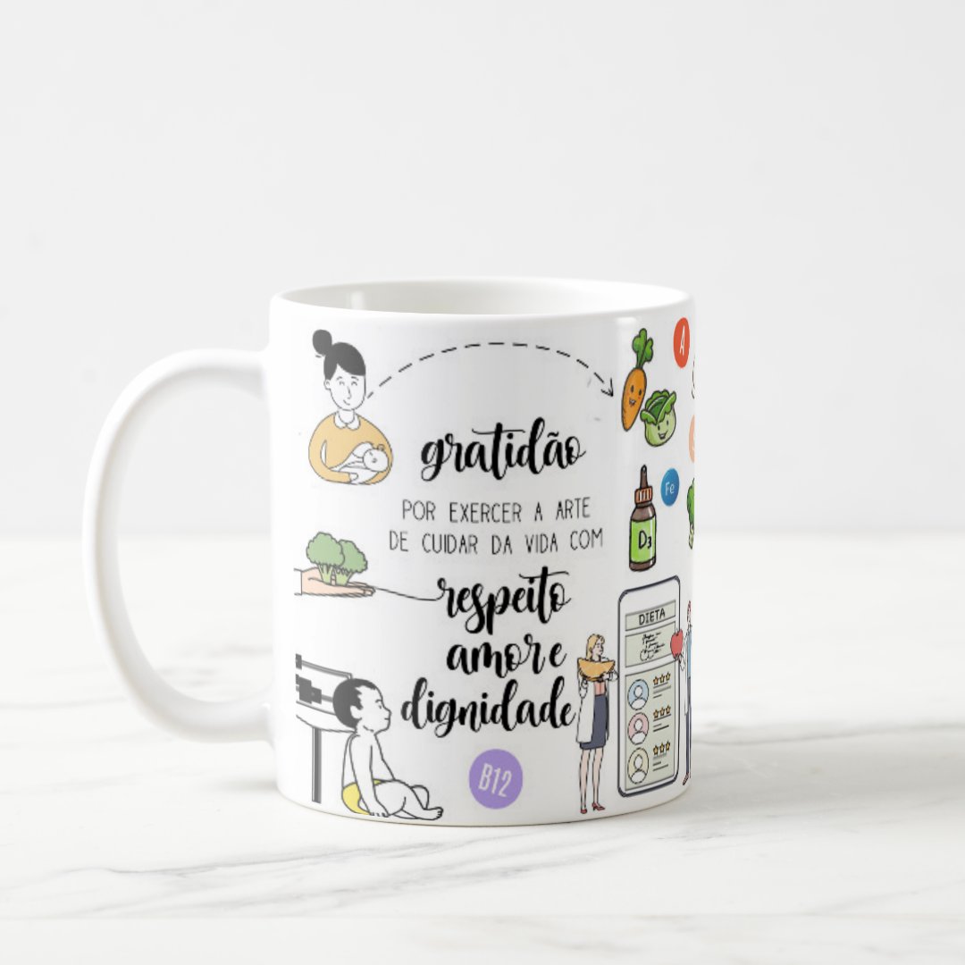 Caneca Presente Criativo Nutricionista Materno Infantil - Profissões (Nutricionista)