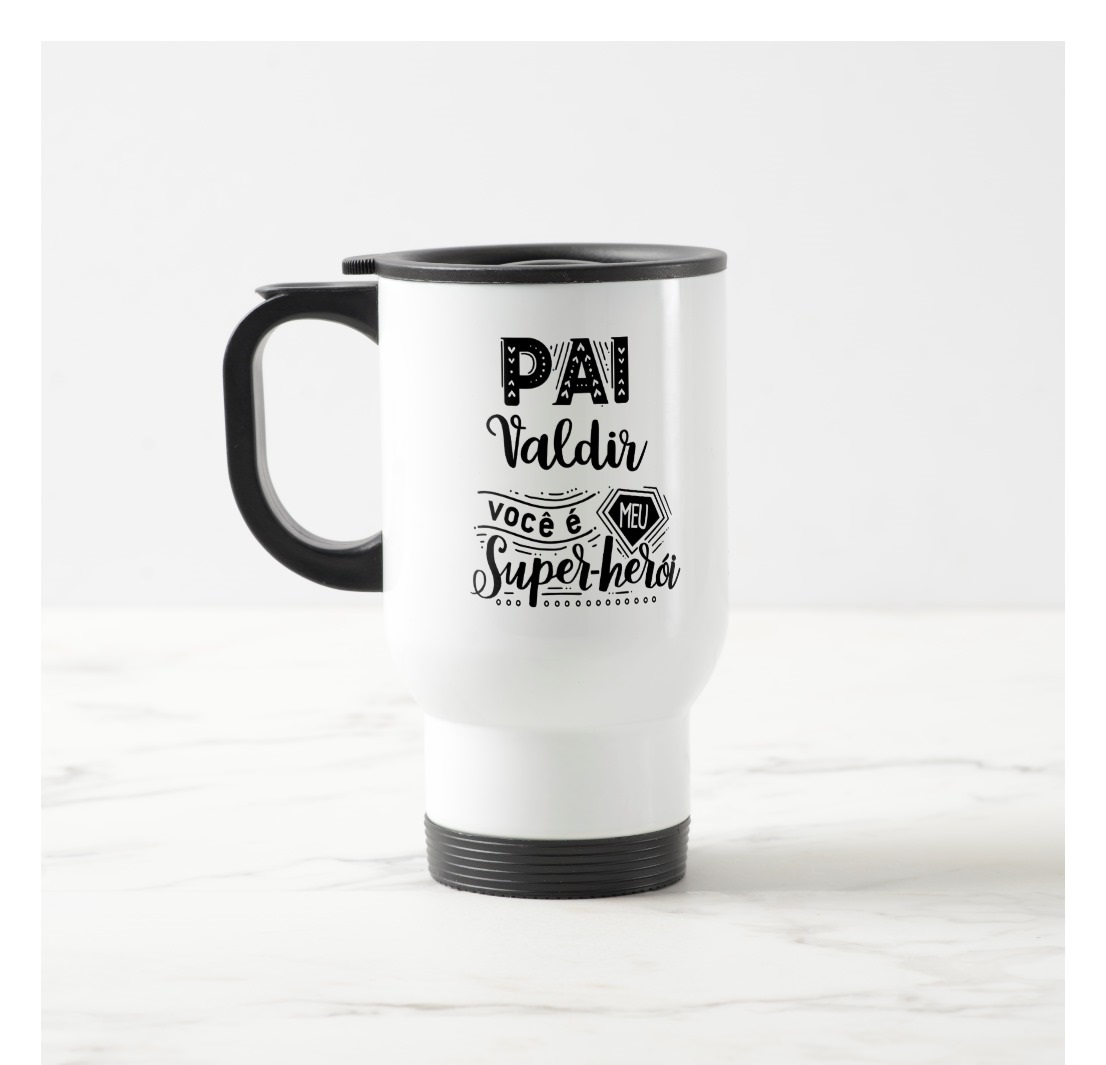 Copo Térmico Personalizado Presente Dia dos Pais Super Herói - Família (Pai)