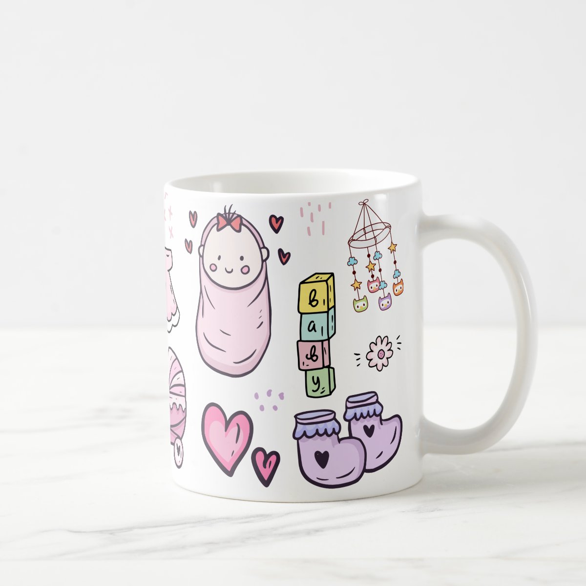 Caneca Personalizada Mãe de Menina com Nome e Avatar