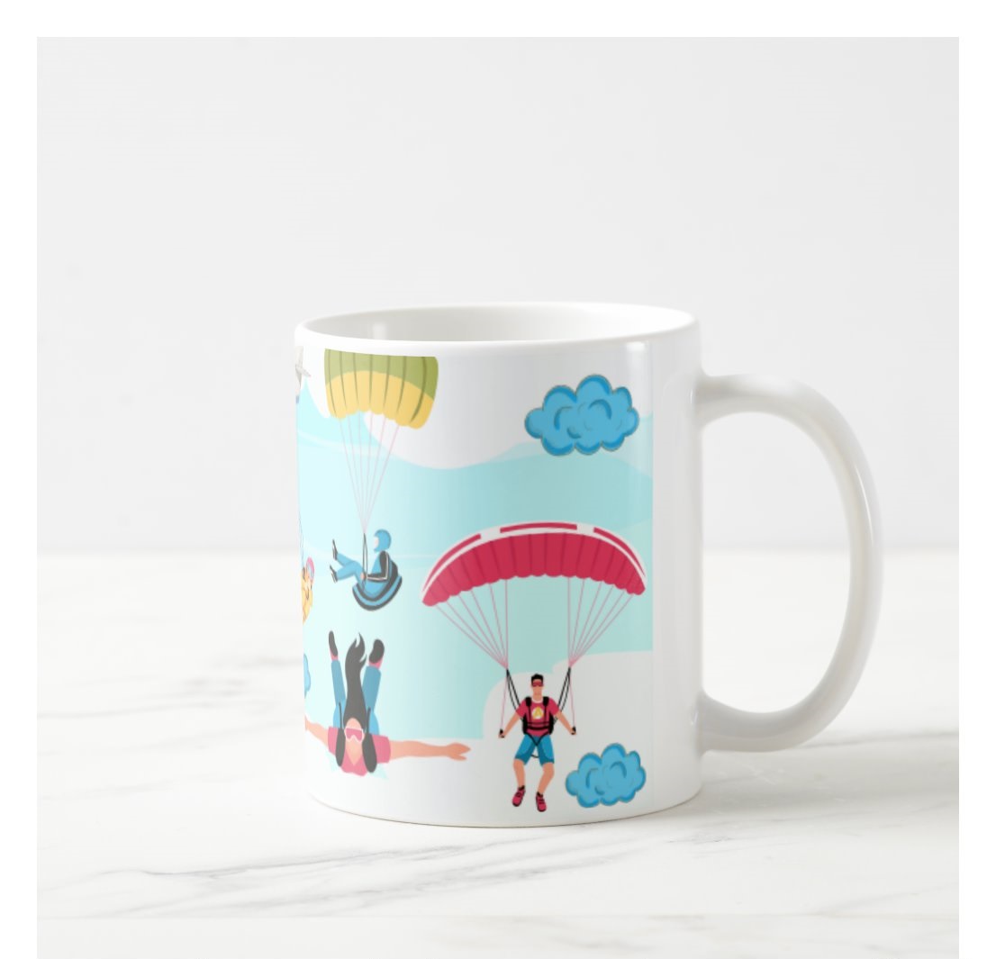 Caneca Personalizada Paraquedas Criativo Paraquedista Esporte