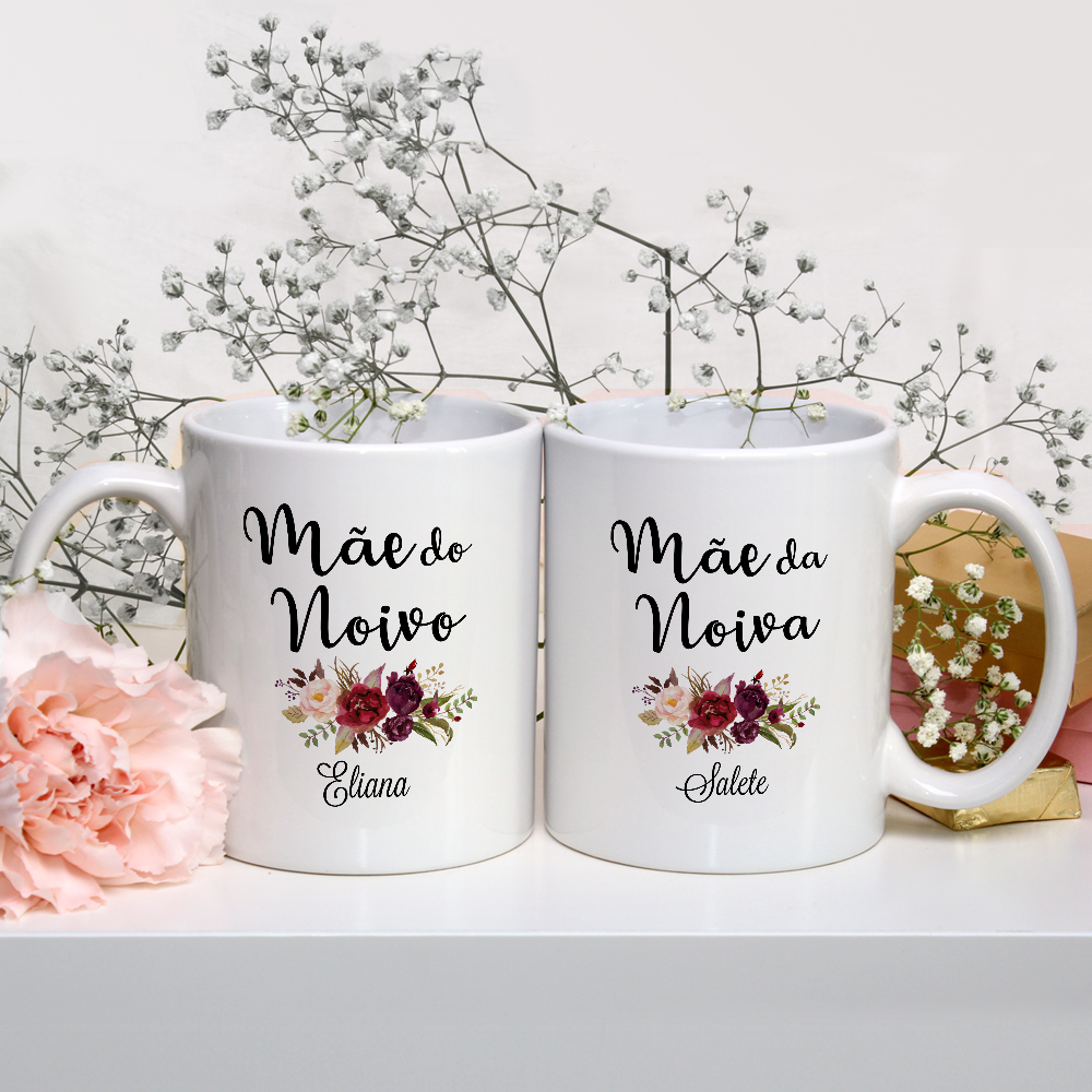 Kit 2 Canecas Personalizadas Casamento Mães dos Noivos - Casamento (Noivo)