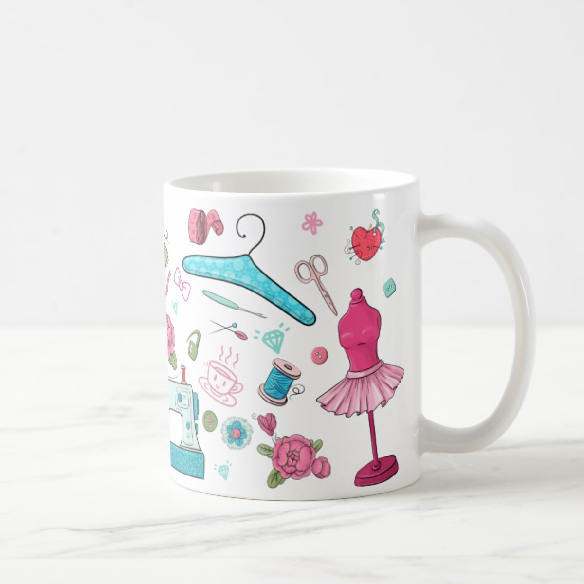 Caneca Personalizada Artesã Presente Costureira com Avatar