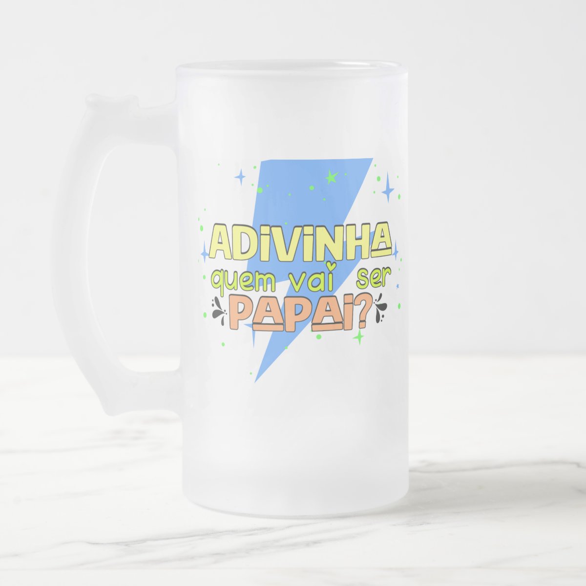 Copo de Cerveja Chopp Presente Adivinha Quem Vai Ser Papai