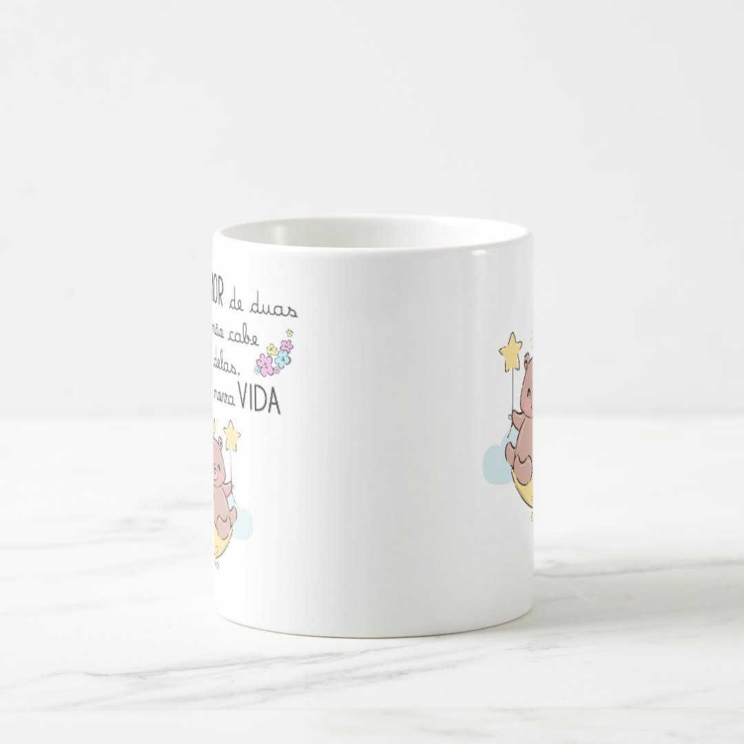 Caneca Presente Anúncio de Gravidez Primeiro Filho