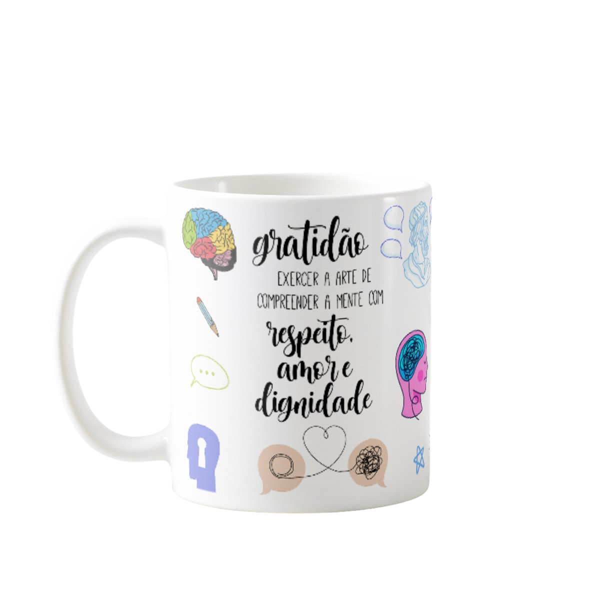 Caneca Profissão Terapeutas Presente para Psicólogos