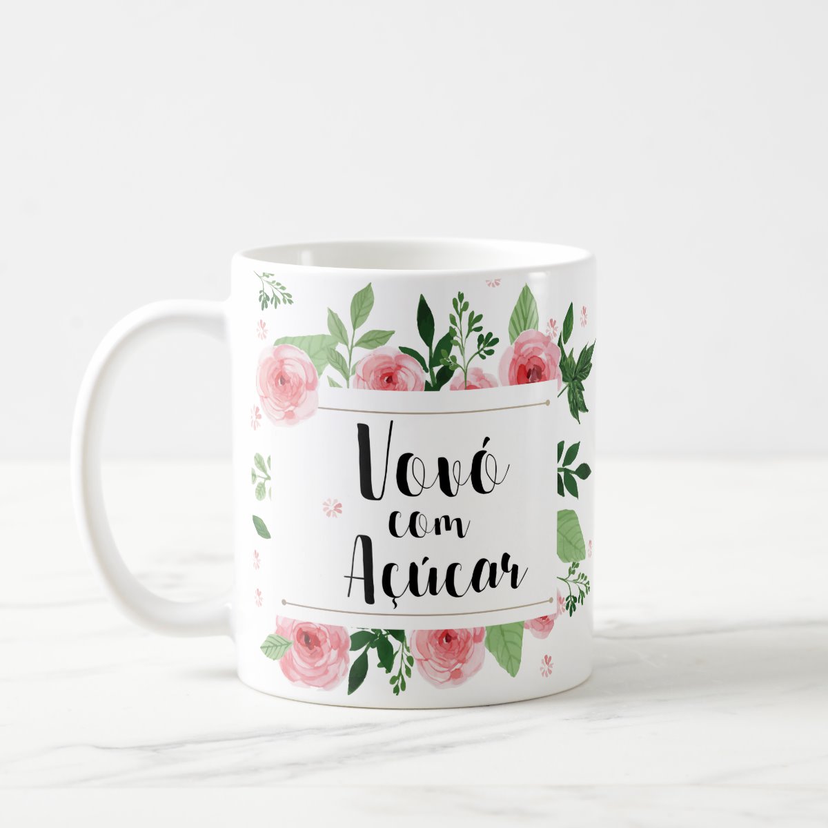 Caneca Vovó com Açúcar Presente com Nome e Mensagem Especial