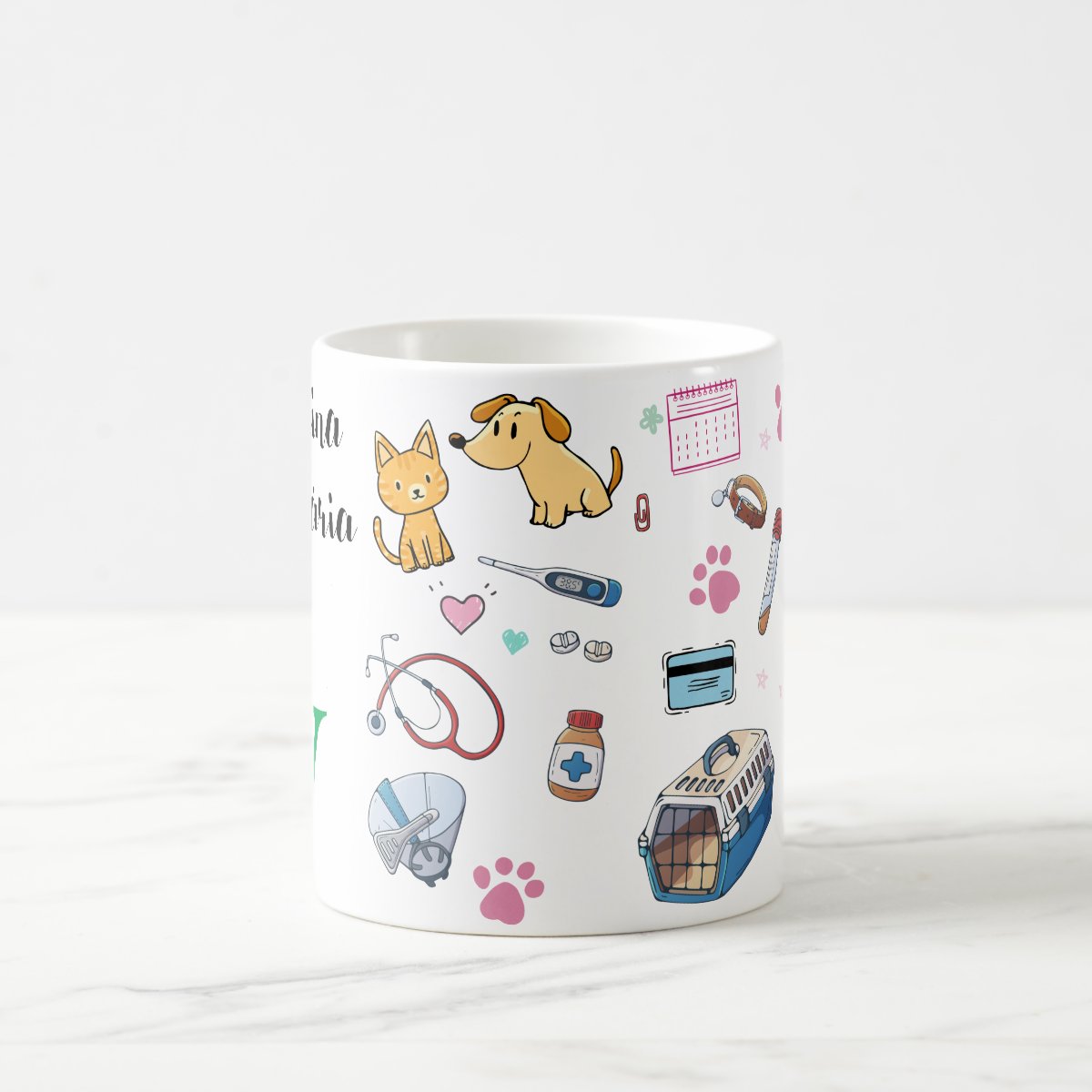 Caneca Profissão Presente Criativo Medicina Veterinária