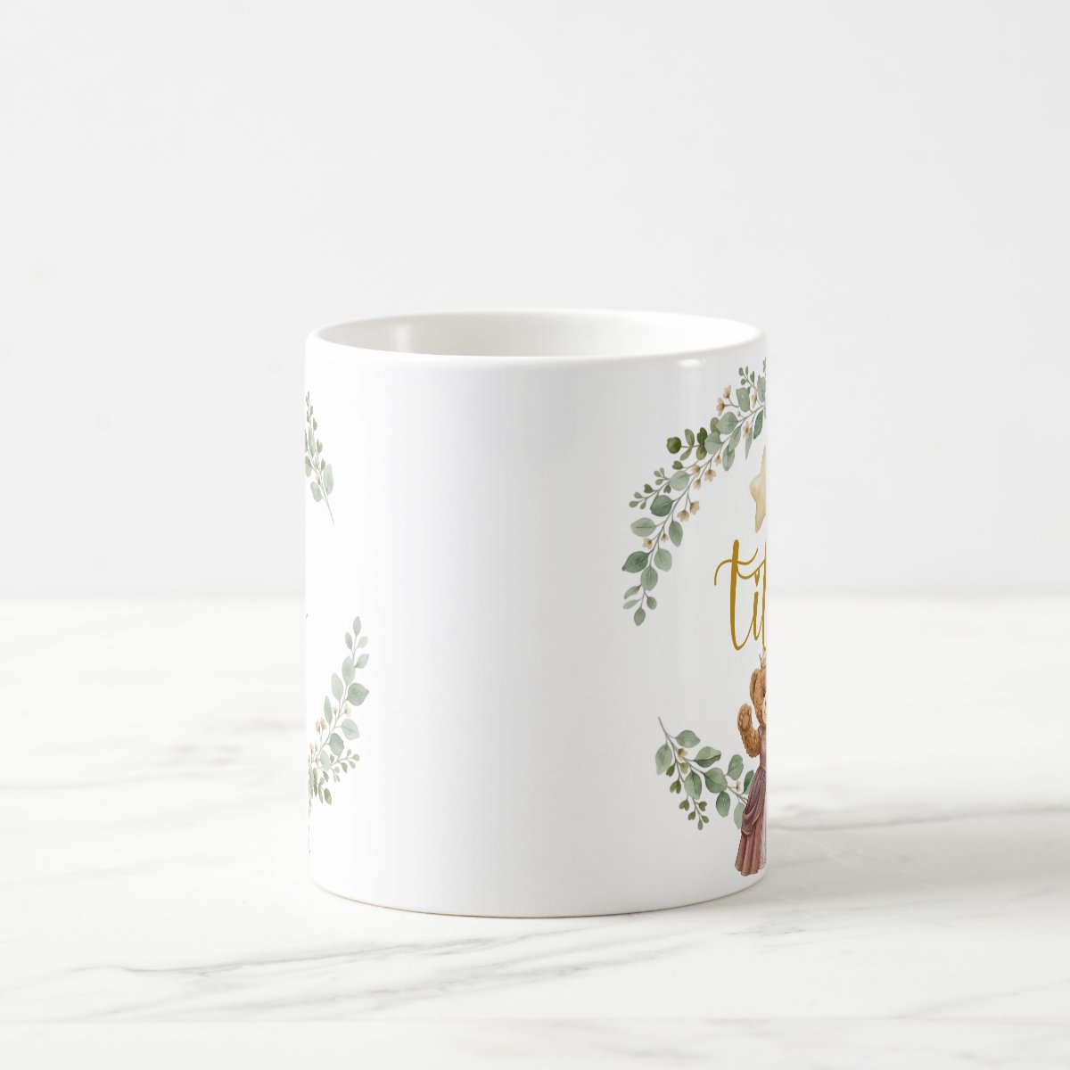 Caneca Ursa Princesa Tio Presente Família Pronta Entrega