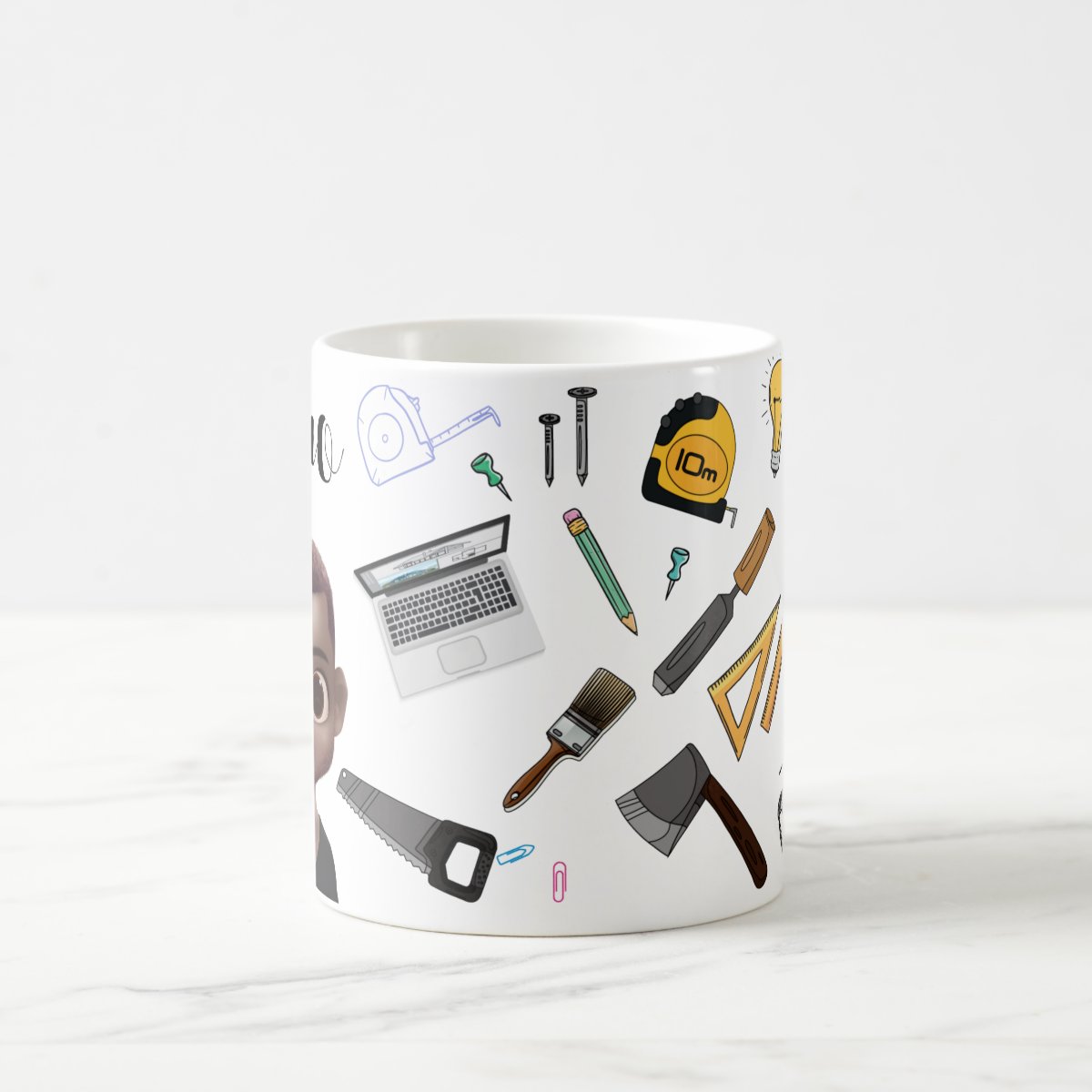 Caneca Personalizada Marcenaria com Nome e Avatar