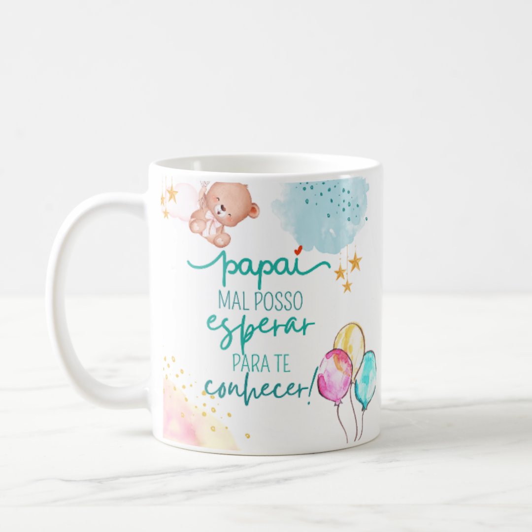 Caneca Personalizada para Revelar Gravidez Vou Ser Papai