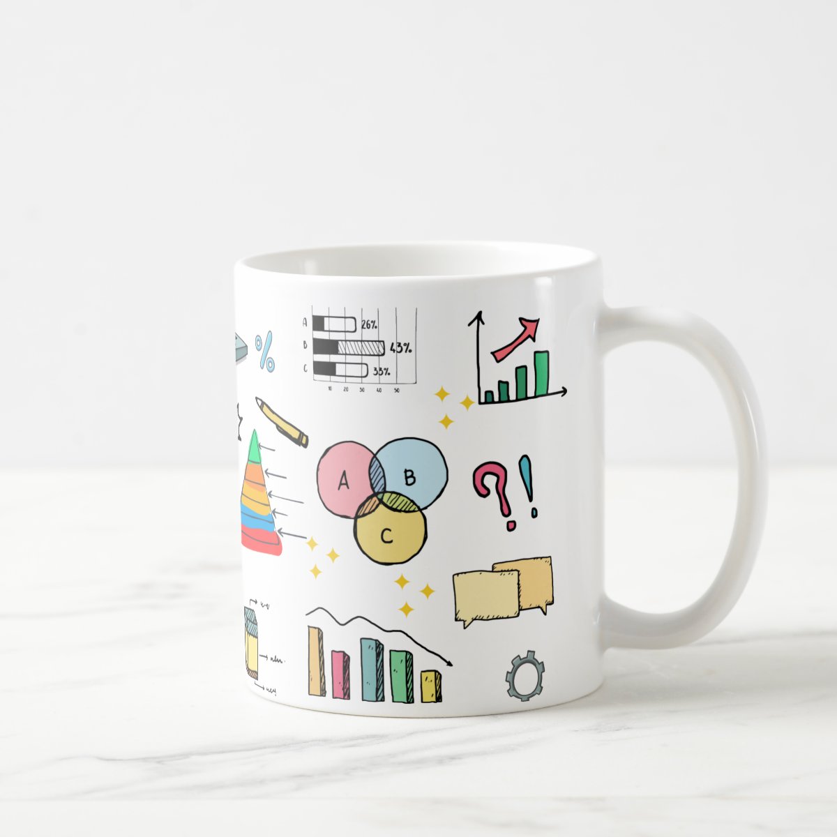 Caneca Estatística Profissão Estatístico com Avatar