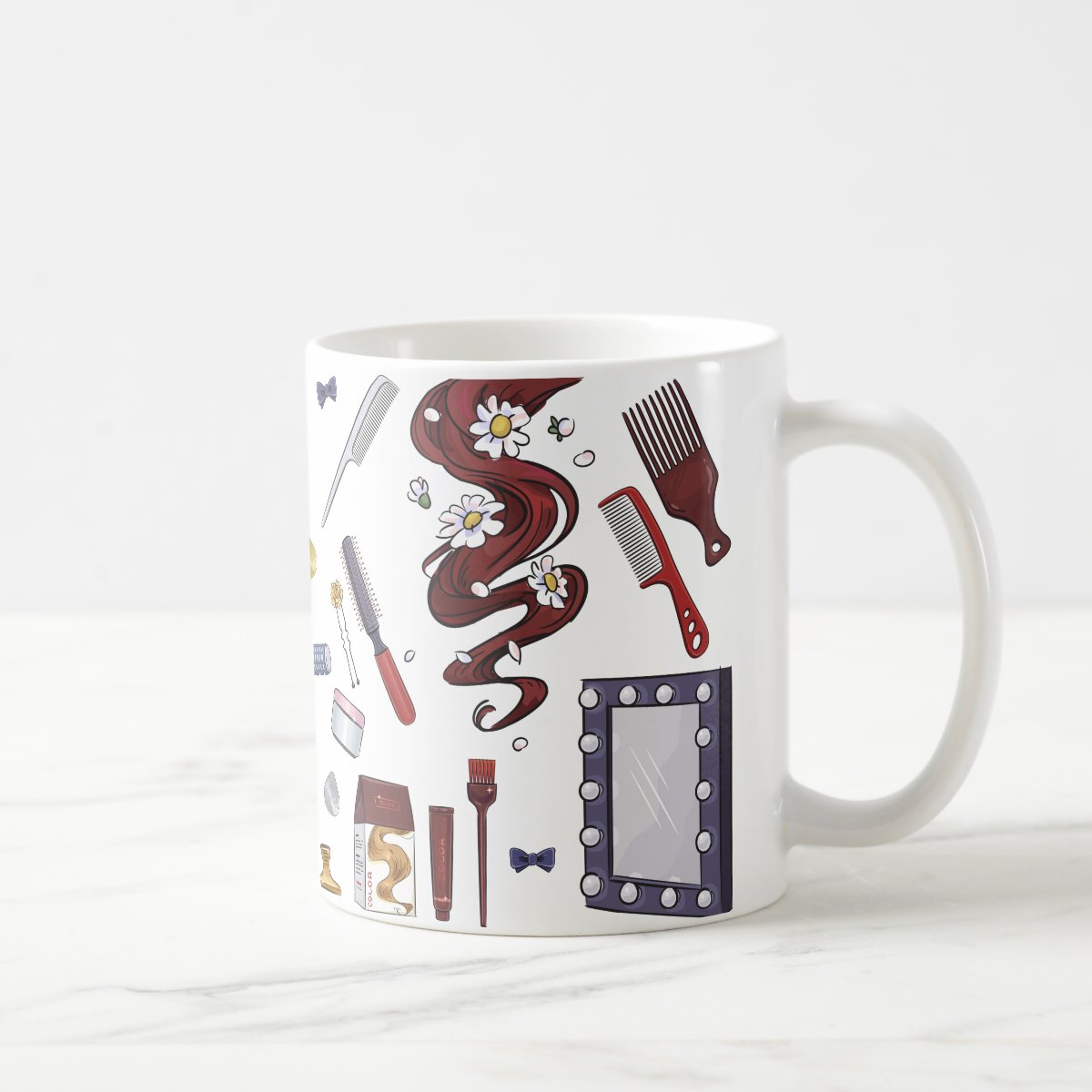 Caneca Personalizada para Cabeleireira com Nome e Avatar