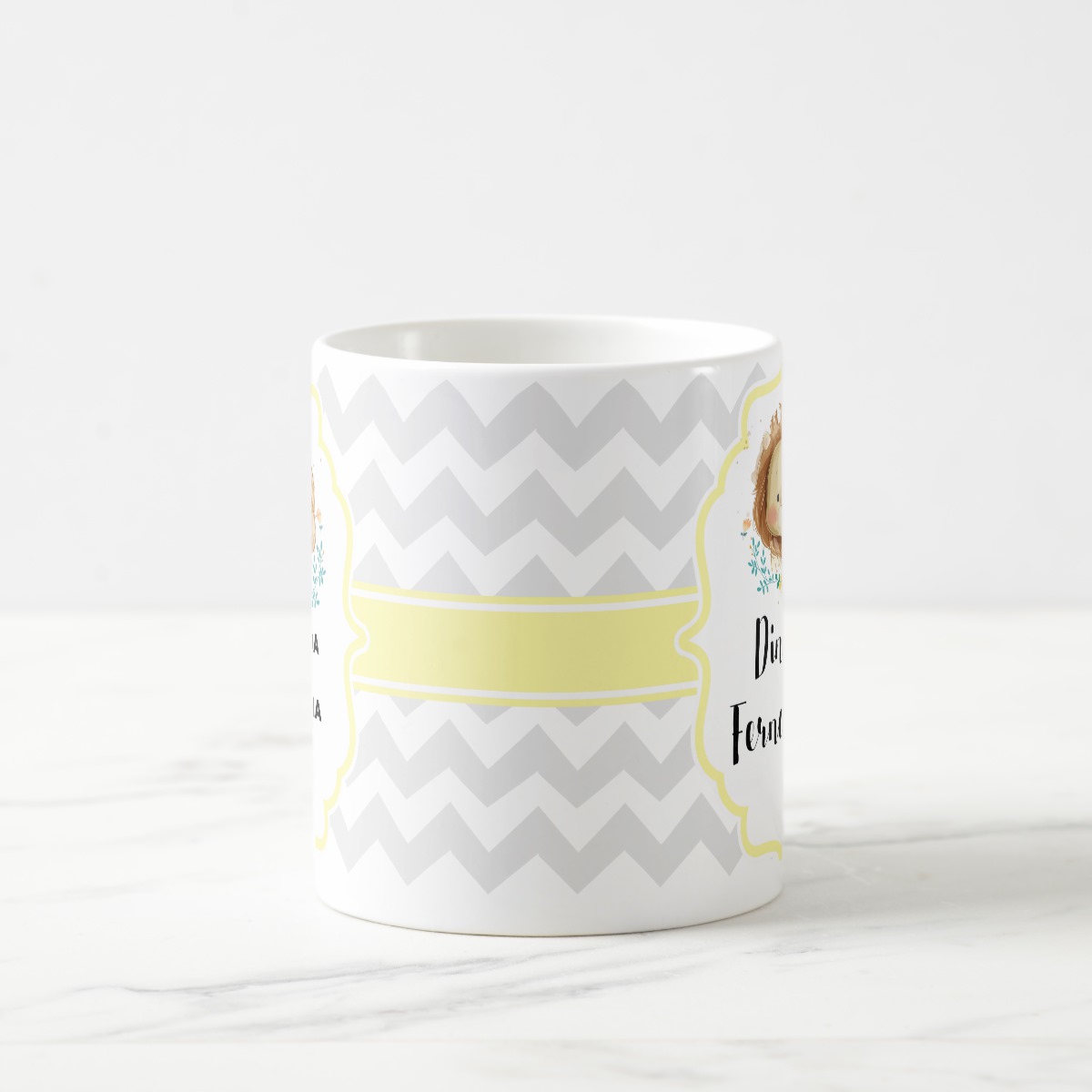 Caneca Convite Criativo Madrinha Dinda de Batizado
