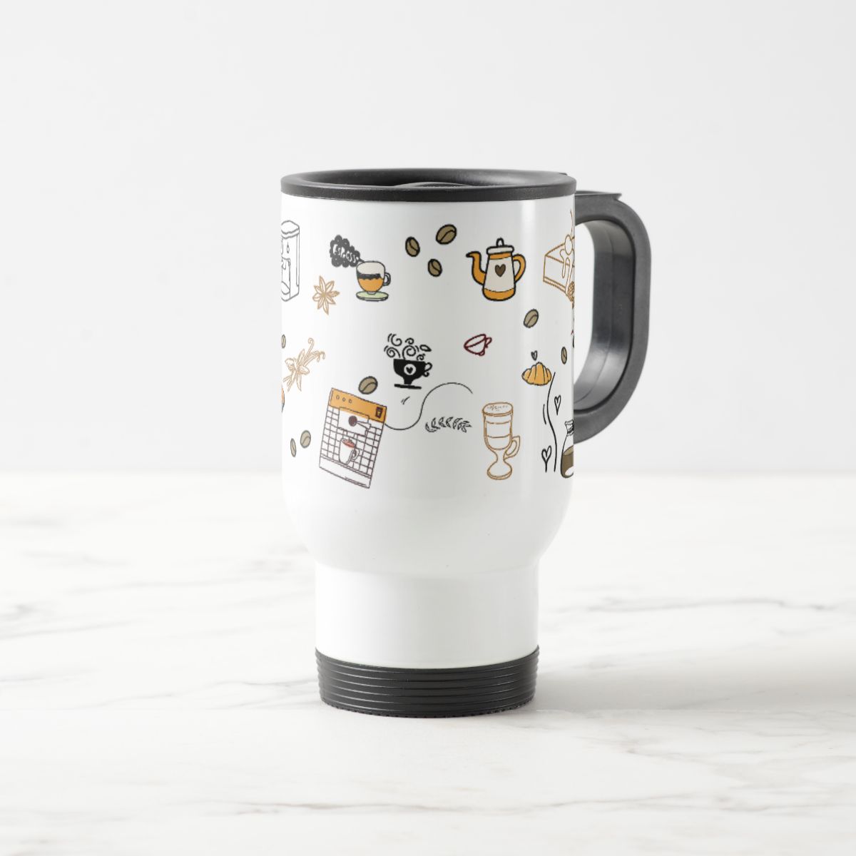 Copo Térmico Personalizado Café com Avatar e Nome 475ml