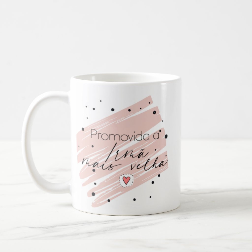 Caneca Irmã Mais Velha Presente Anúncio Gravidez Revelação para Irmã Mais Velha