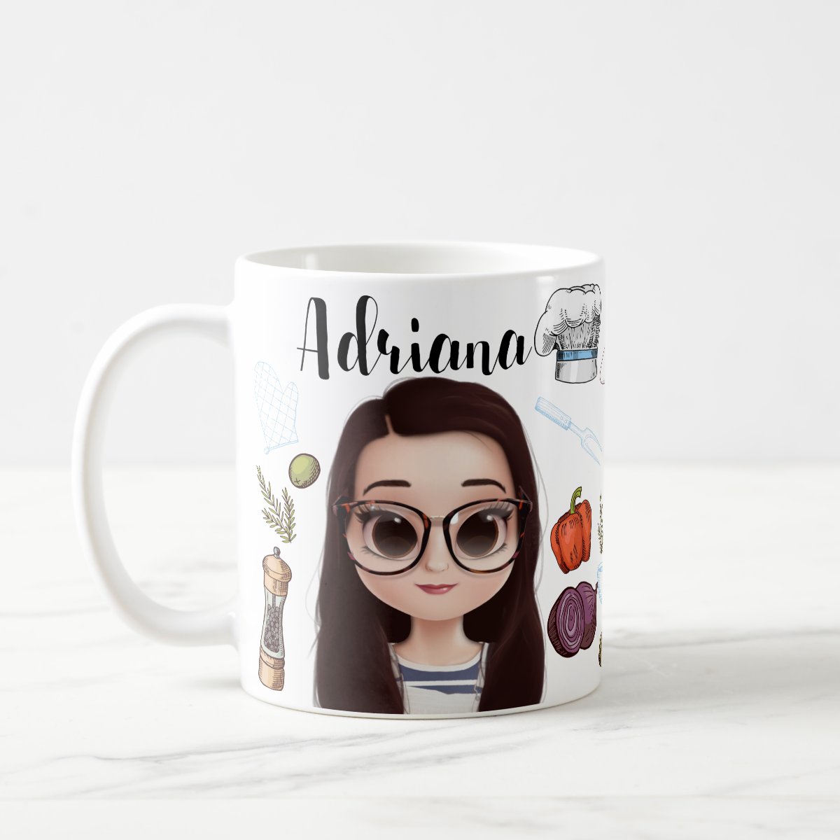 Caneca Personalizada Profissão Gastronomia com Nome e Avatar - Profissões (Médico(a))