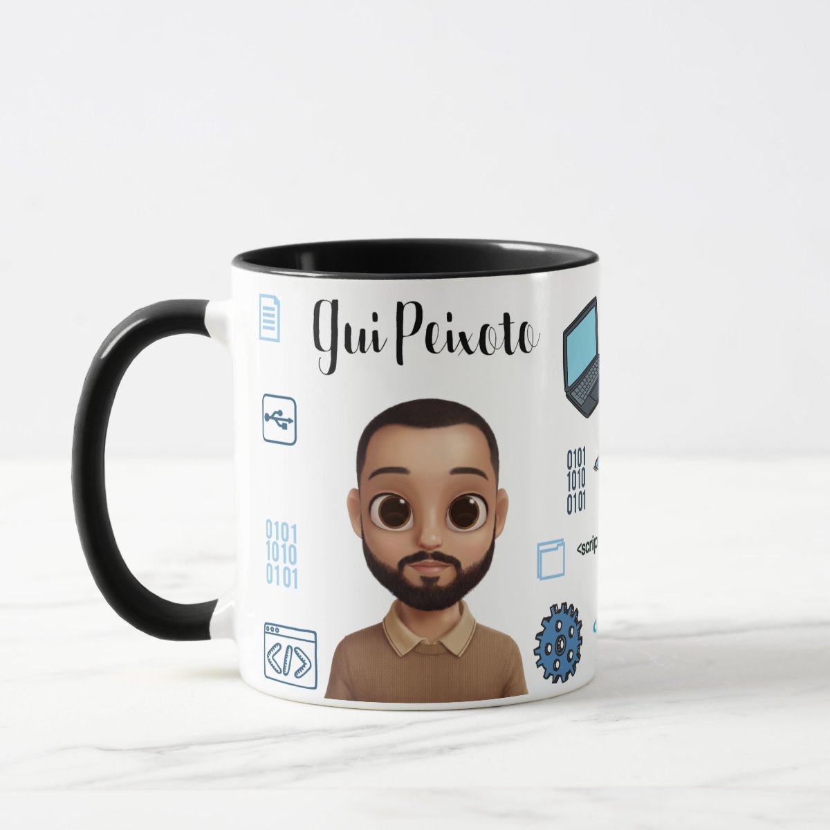 Caneca Presente Profissão Programador Avatar Personalizado