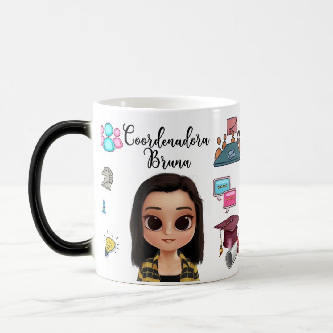Caneca Mágica Presente Criativo para Coordenadora Pedagógica - Profissões (Coordenadora Pedagogica)